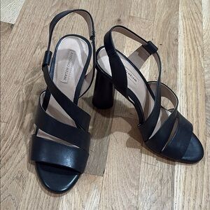 Antonio Milani Black Leather Women’s Heels size 8 1/2 BNWOB